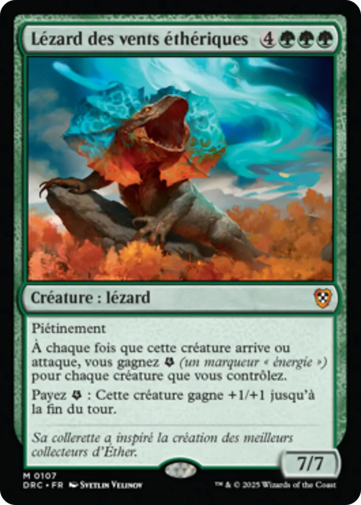 Lézard des vents éthériques — Aetherdrift Commander — Magic: The Gathering