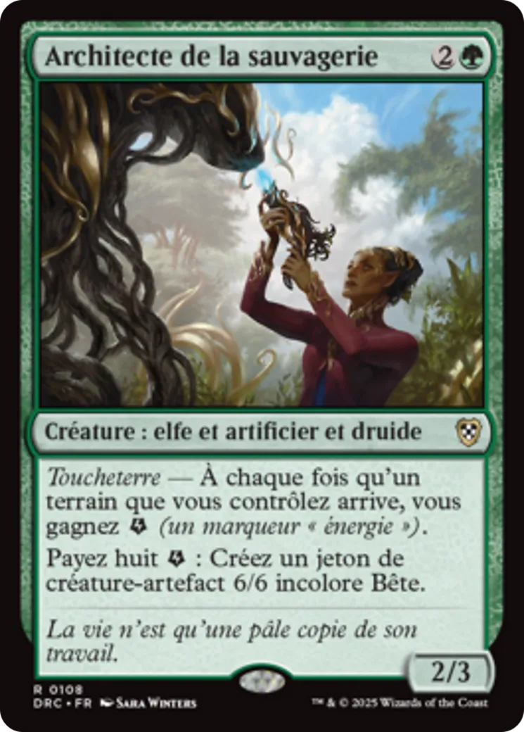 Architecte de la sauvagerie — Aetherdrift Commander — Magic: The Gathering