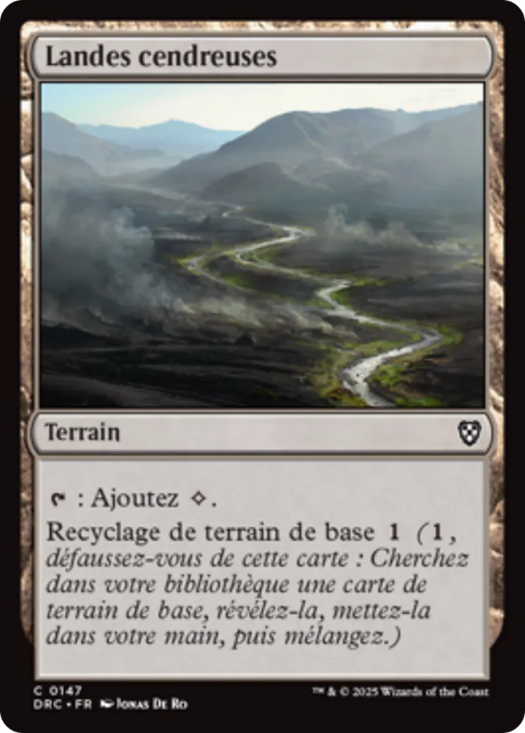 Landes cendreuses — Aetherdrift Commander — Magic: The Gathering