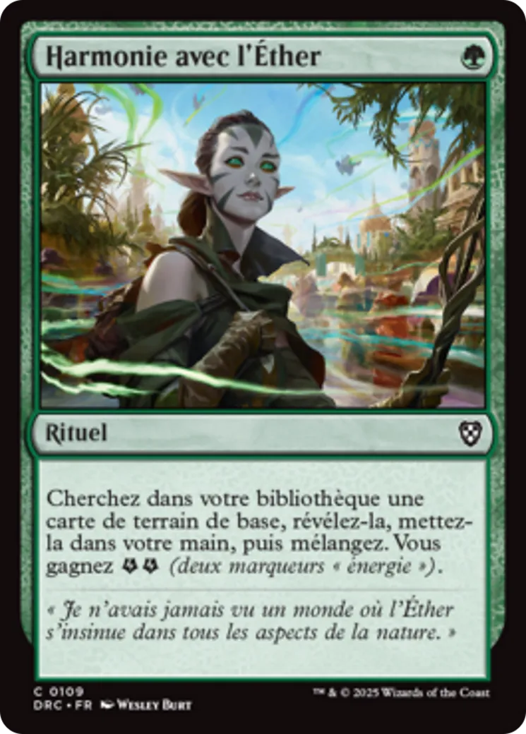 Harmonie avec l'Éther — Aetherdrift Commander — Magic: The Gathering