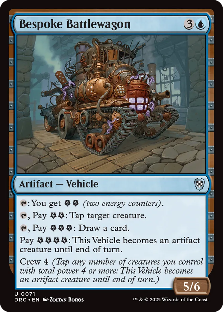 Char cuirassé sur mesure — Aetherdrift Commander — Magic: The Gathering
