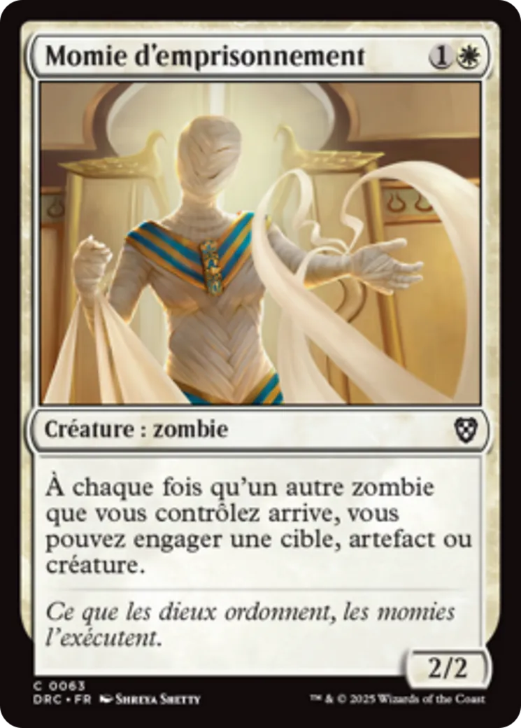 Momie d'emprisonnement — Aetherdrift Commander — Magic: The Gathering