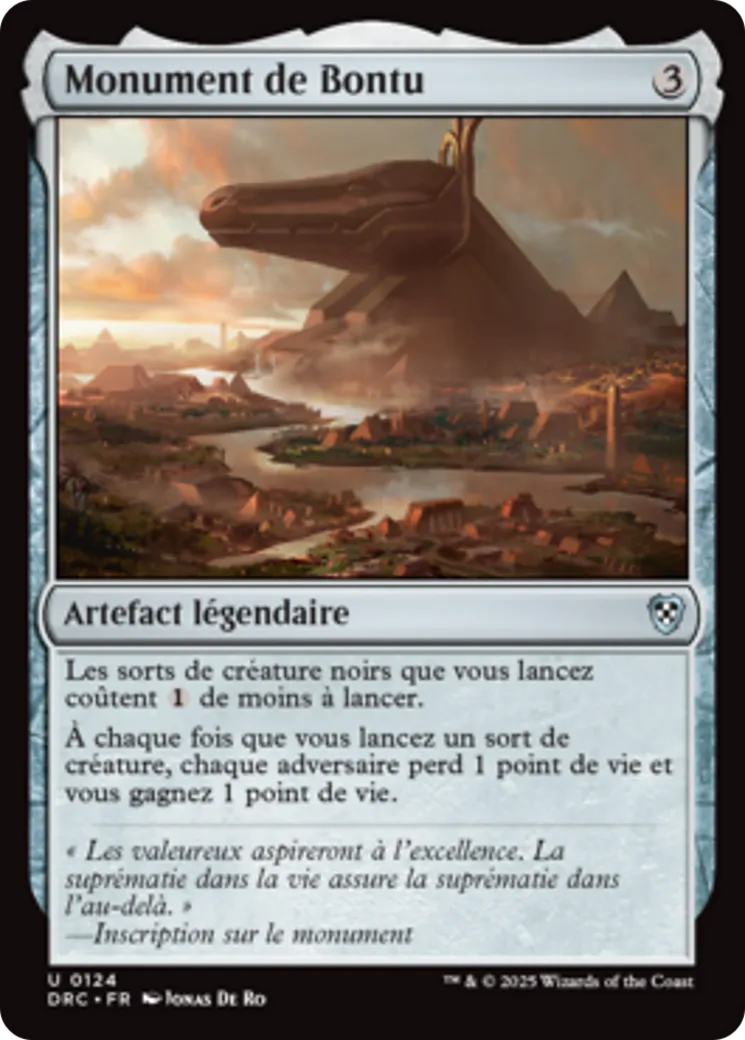 Monument de Bontu — Aetherdrift Commander — Magic: The Gathering