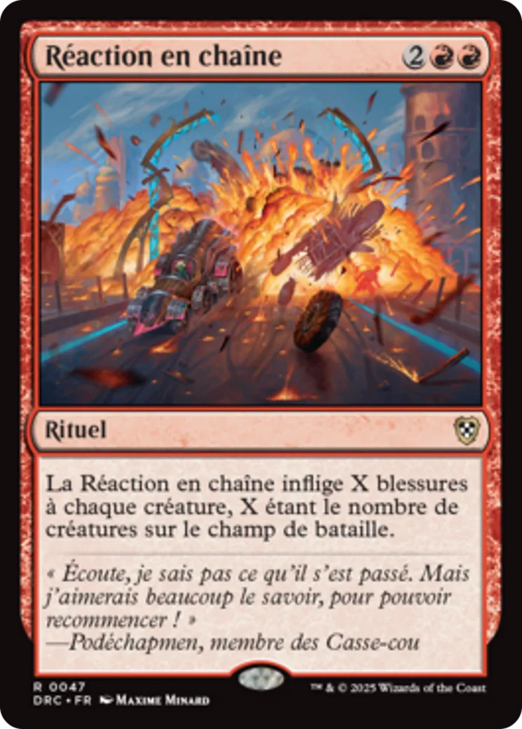 Réaction en chaîne — Aetherdrift Commander — Magic: The Gathering