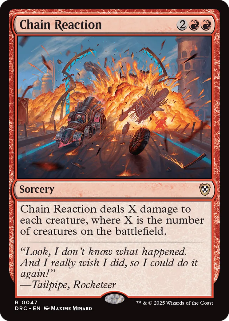 Réaction en chaîne — Aetherdrift Commander — Magic: The Gathering