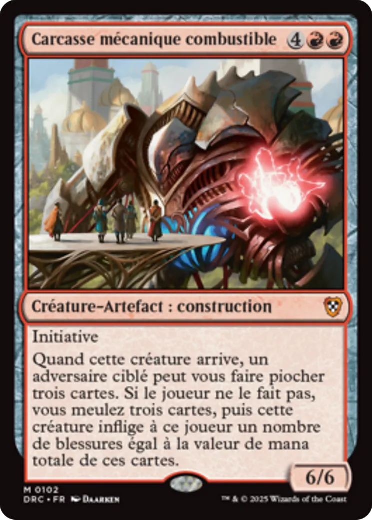 Carcasse mécanique combustible — Aetherdrift Commander — Magic: The Gathering