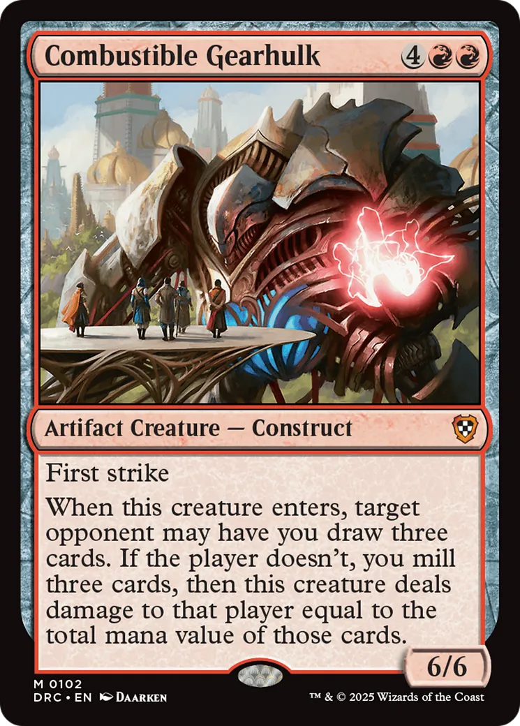 Carcasse mécanique combustible — Aetherdrift Commander — Magic: The Gathering