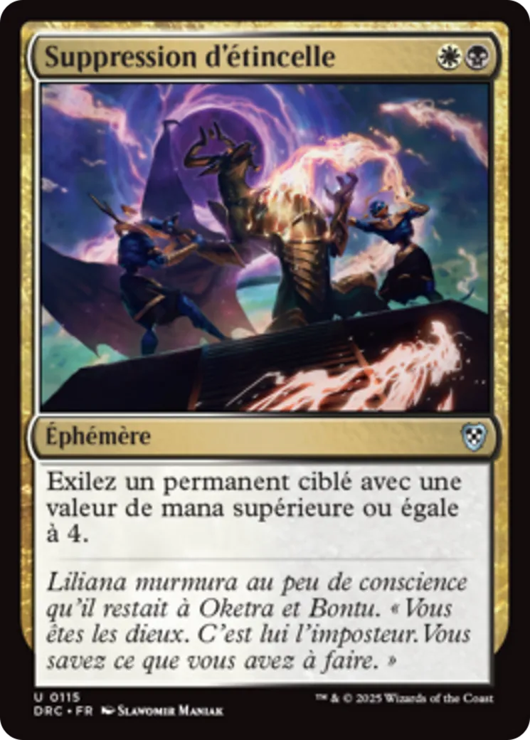 Suppression d'étincelle — Aetherdrift Commander — Magic: The Gathering