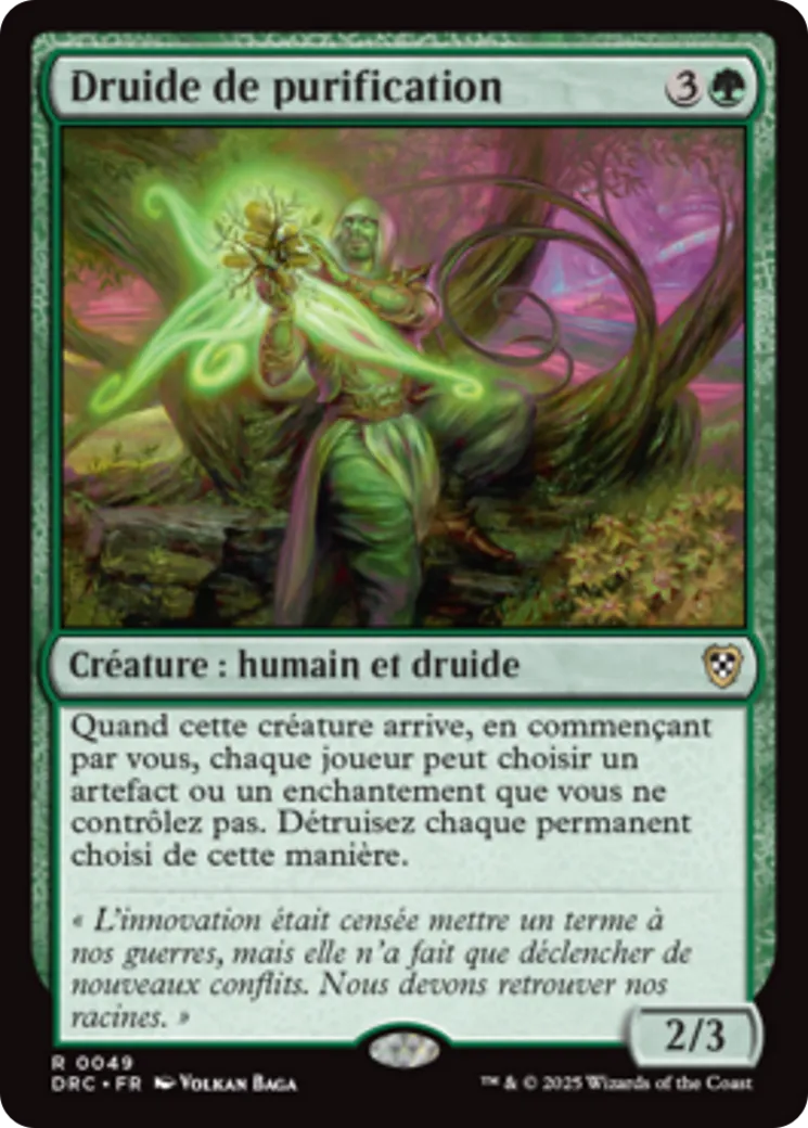 Druide de purification — Aetherdrift Commander — Magic: The Gathering