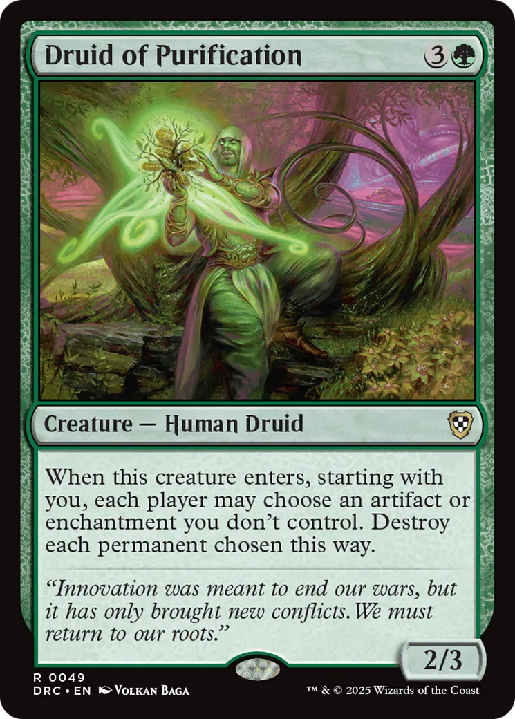 Druide de purification — Aetherdrift Commander — Magic: The Gathering