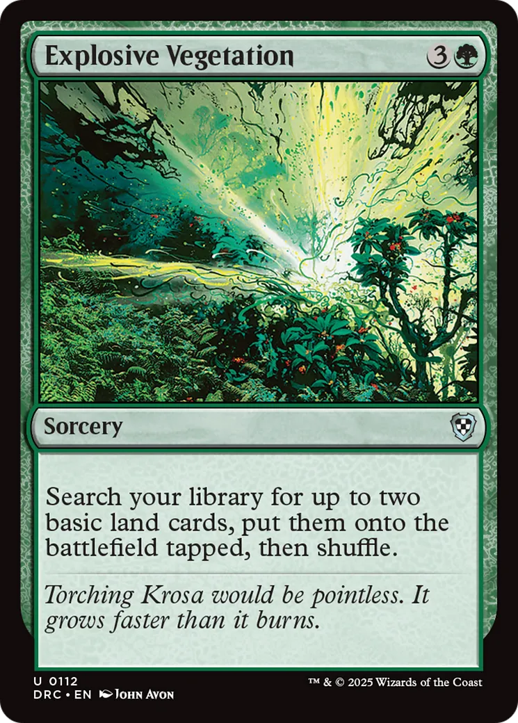 Végétation explosive — Aetherdrift Commander — Magic: The Gathering