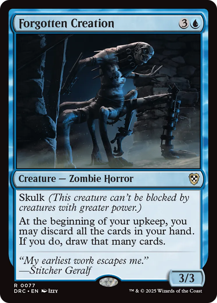 Création oubliée — Aetherdrift Commander — Magic: The Gathering