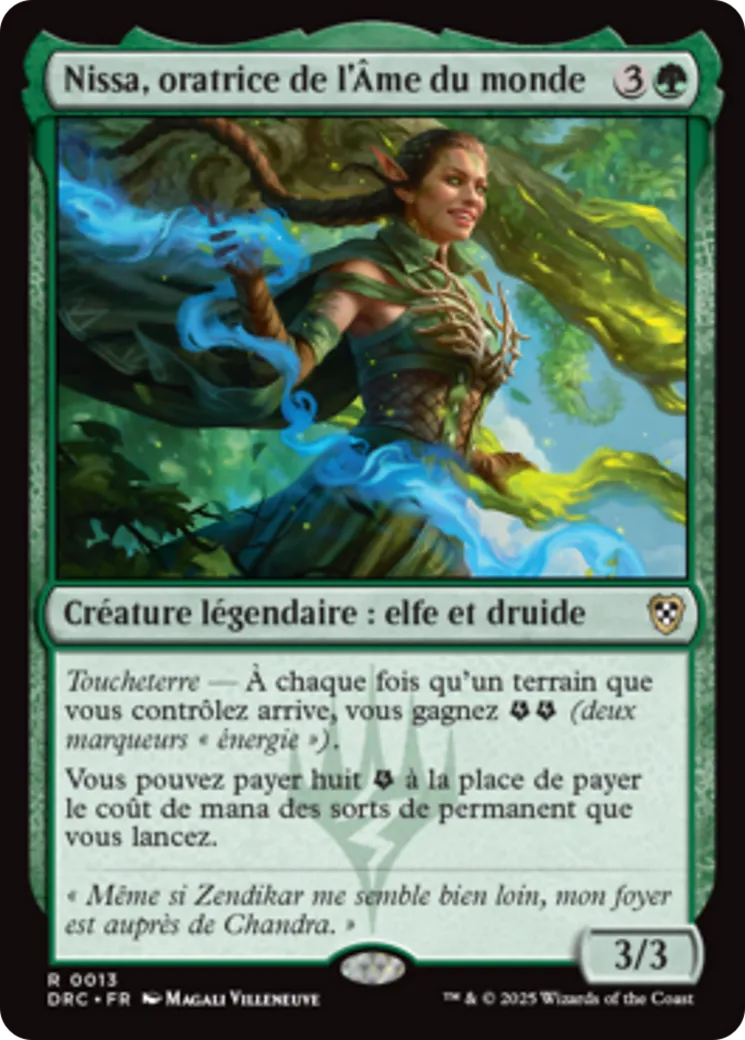 Nissa, oratrice de l'Âme du monde — Aetherdrift Commander — Magic: The Gathering