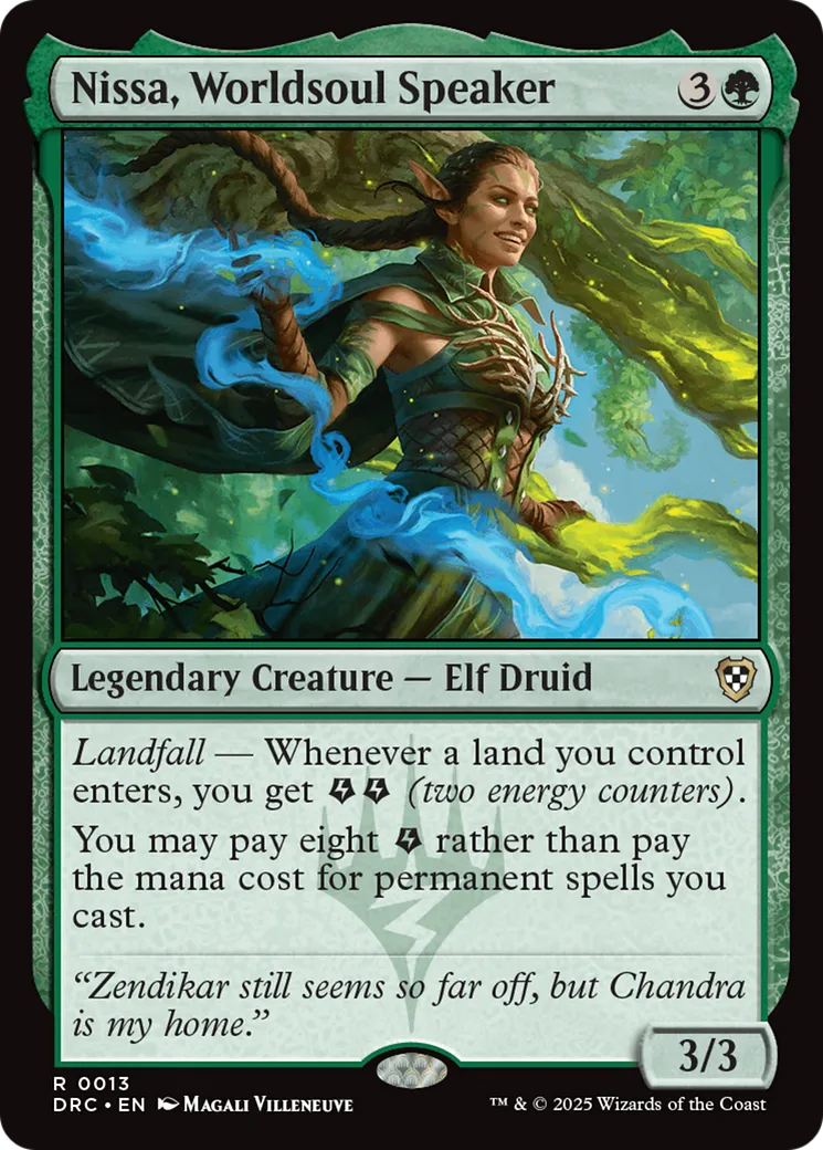 Nissa, Worldsoul Speaker — Aetherdrift Commander — Magic: The Gathering