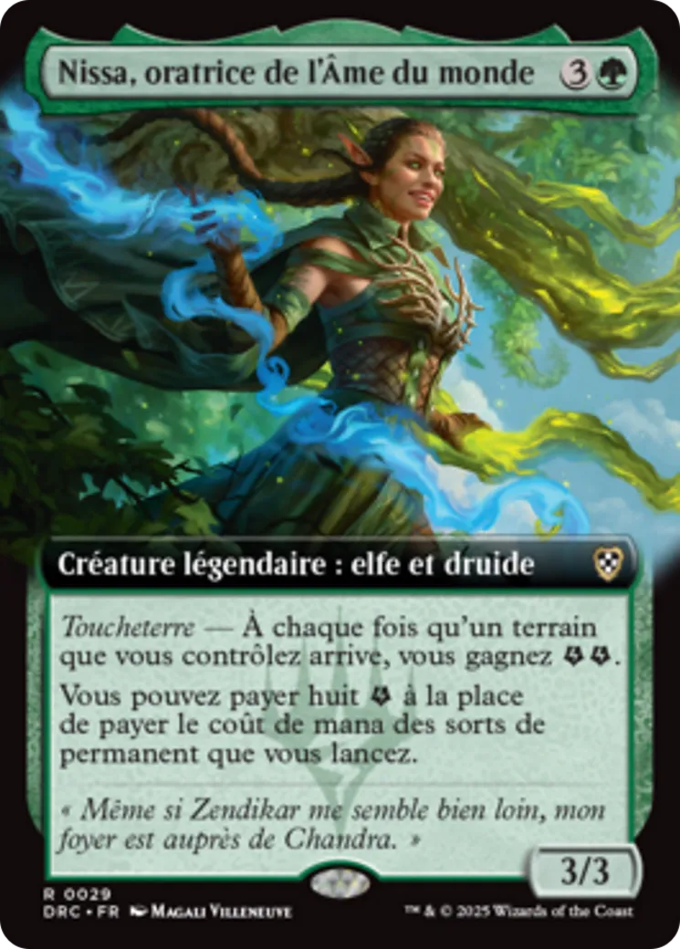Nissa, oratrice de l'Âme du monde — Aetherdrift Commander — Magic: The Gathering