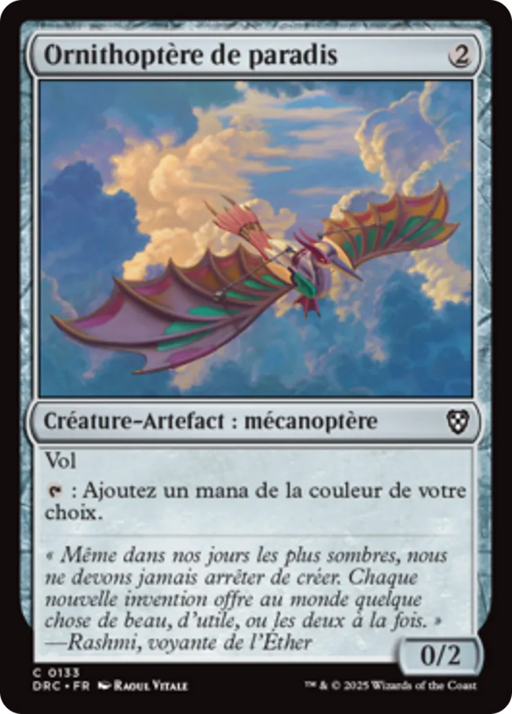 Ornithoptère de paradis — Aetherdrift Commander — Magic: The Gathering