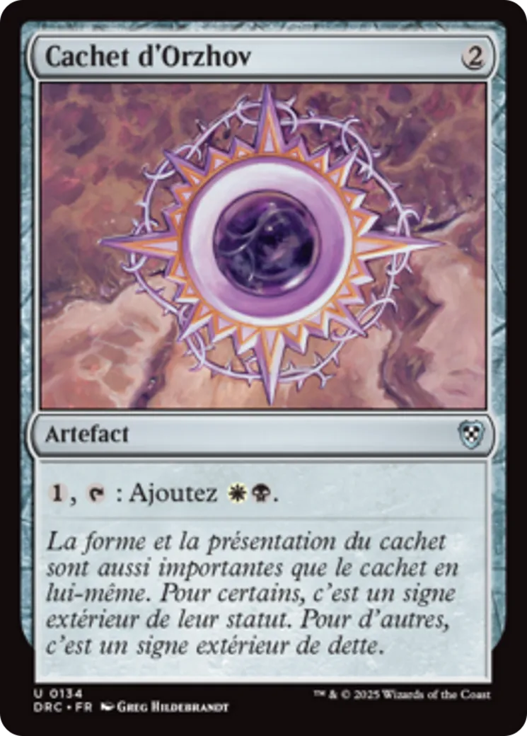 Cachet d'Orzhov from Aetherdrift Commander - Magic: The Gathering