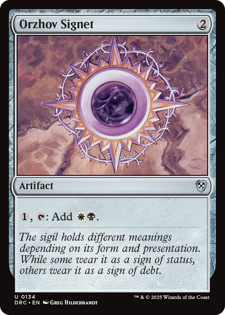 Orzhov Signet — Aetherdrift Commander — Magic: The Gathering