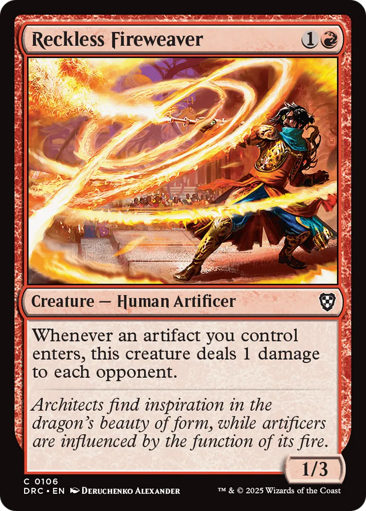 Reckless Fireweaver — Aetherdrift Commander — Magic: The Gathering