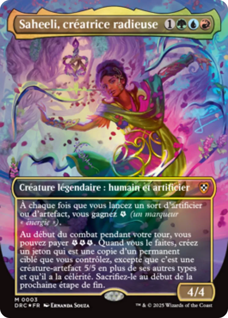 Saheeli, créatrice radieuse — Aetherdrift Commander — Magic: The Gathering