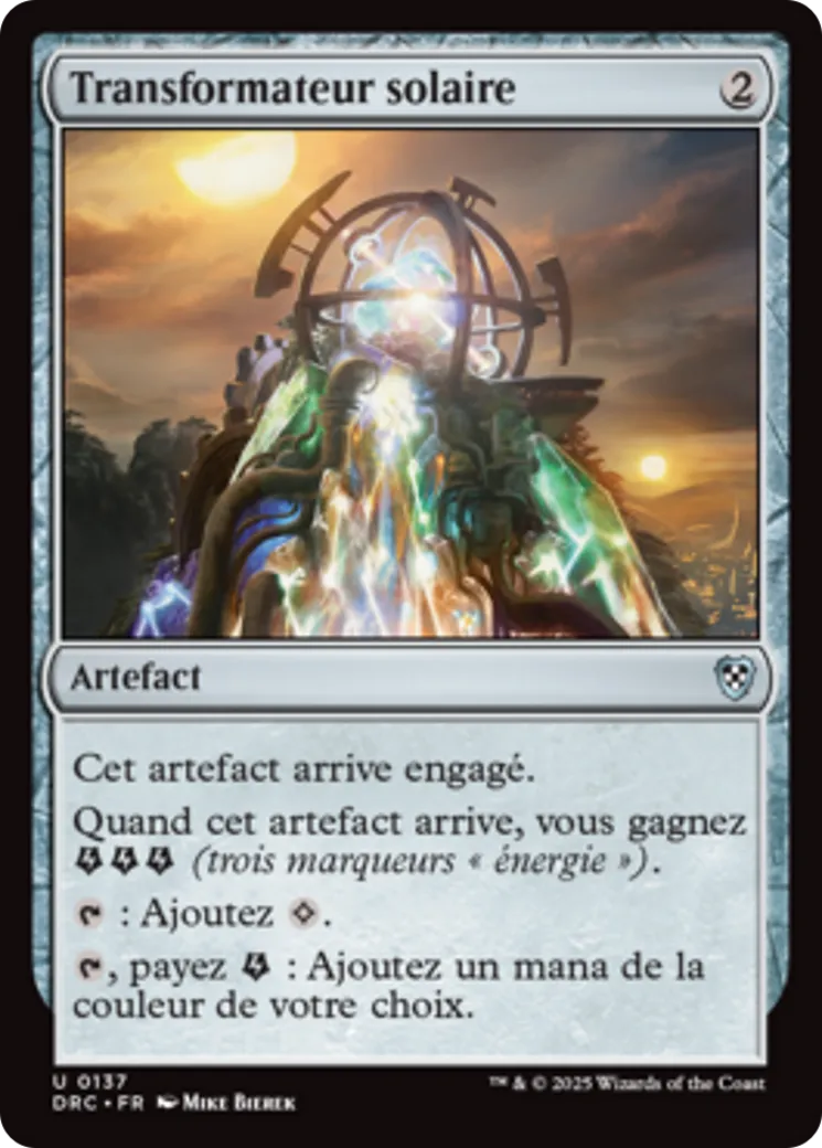 Transformateur solaire — Aetherdrift Commander — Magic: The Gathering