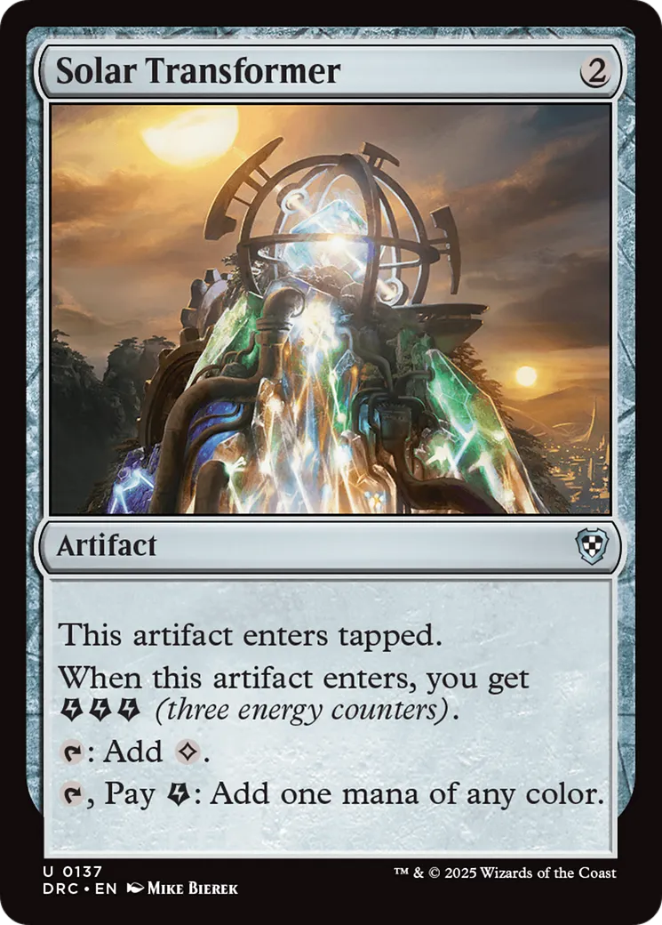 Transformateur solaire — Aetherdrift Commander — Magic: The Gathering