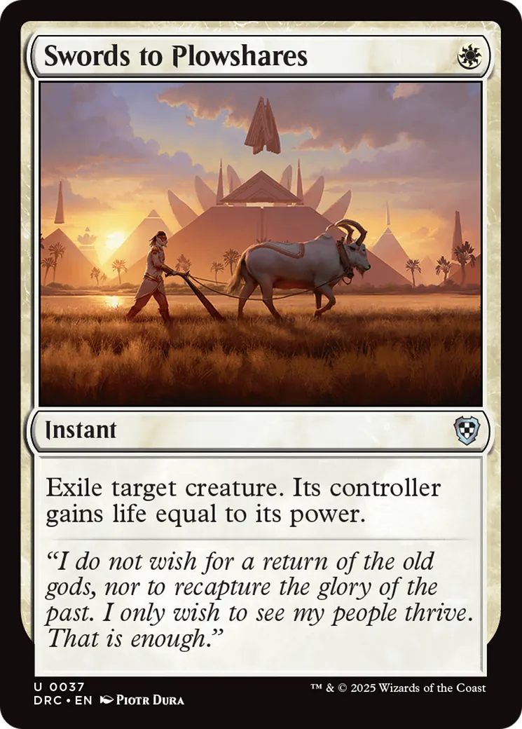 Swords to Plowshares — Aetherdrift Commander — Magic: The Gathering