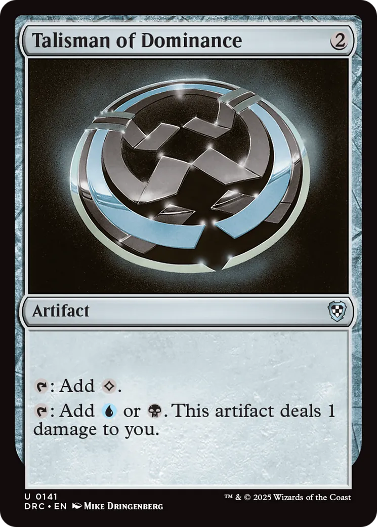 Talisman of Dominance from Aetherdrift Commander - Magic: The Gathering