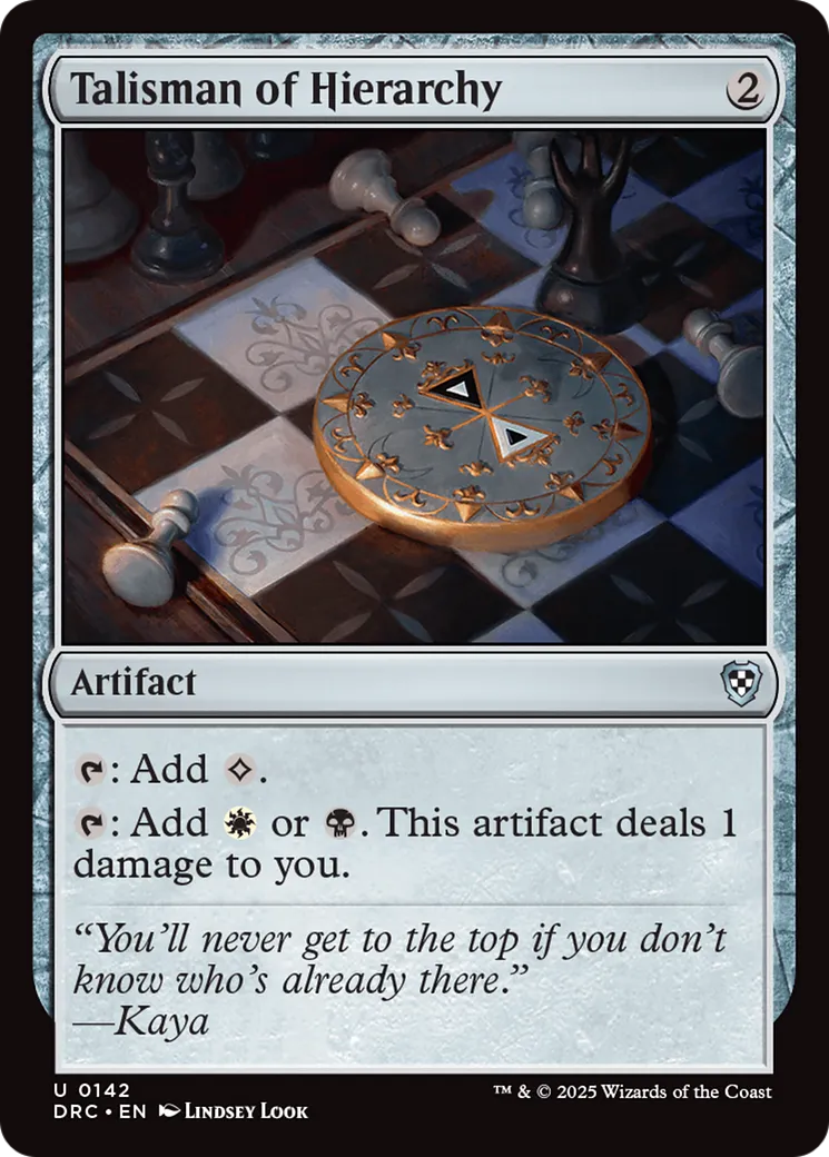 Talisman de hiérarchie — Aetherdrift Commander — Magic: The Gathering