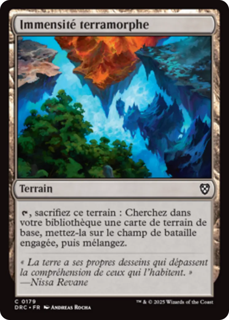 Immensité terramorphe — Aetherdrift Commander — Magic: The Gathering