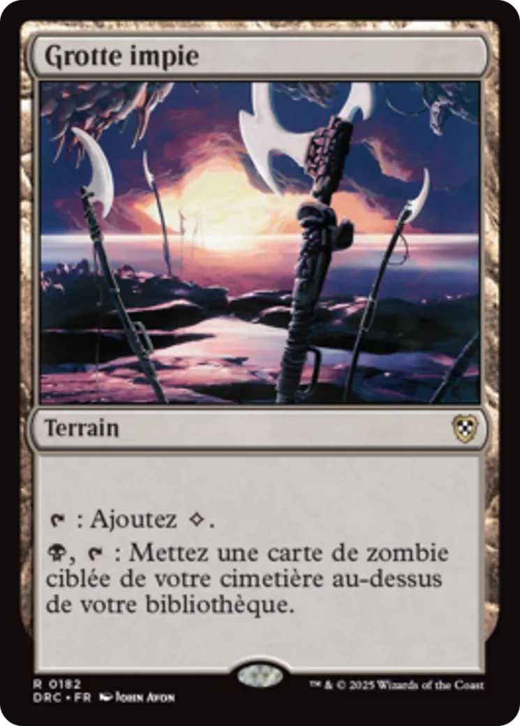 Grotte impie — Aetherdrift Commander — Magic: The Gathering