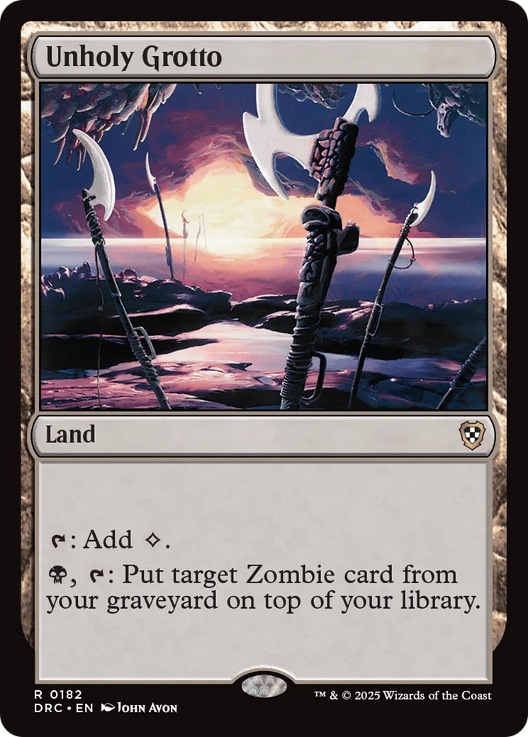 Unholy Grotto — Aetherdrift Commander — Magic: The Gathering