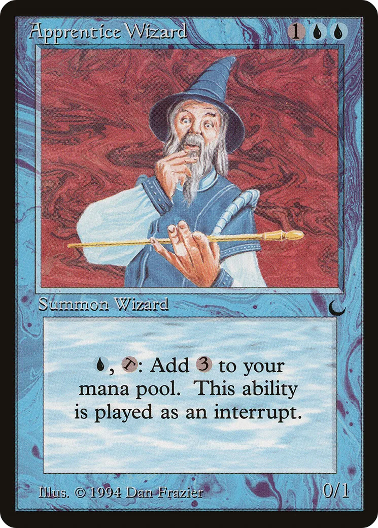 Apprentice Wizard — The Dark — Magic: The Gathering