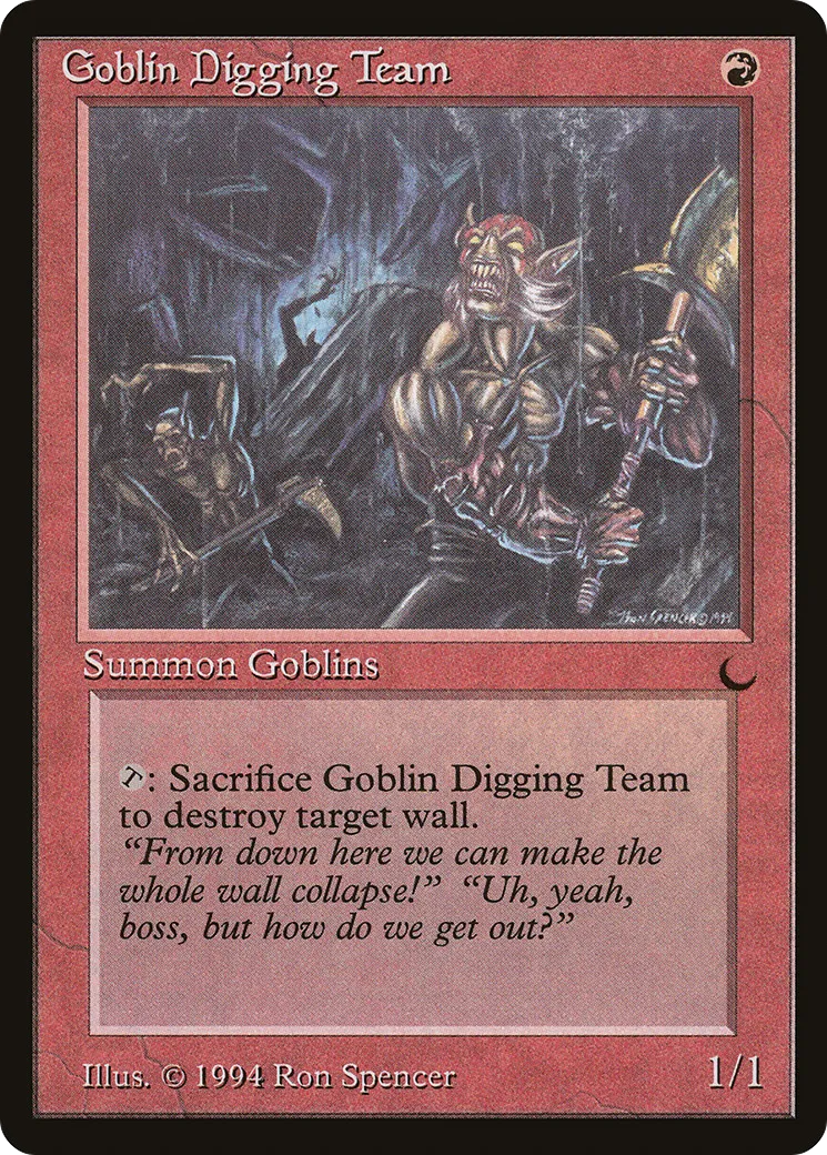 Goblin Digging Team — The Dark — Magic: The Gathering