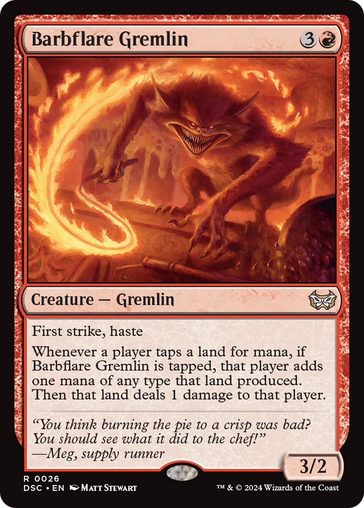 Gremlin au flamboiement barbelé — Duskmourn: House of Horror Commander — Magic: The Gathering