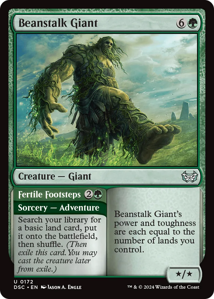 Beanstalk Giant // Fertile Footsteps — Duskmourn: House of Horror Commander — Magic: The Gathering