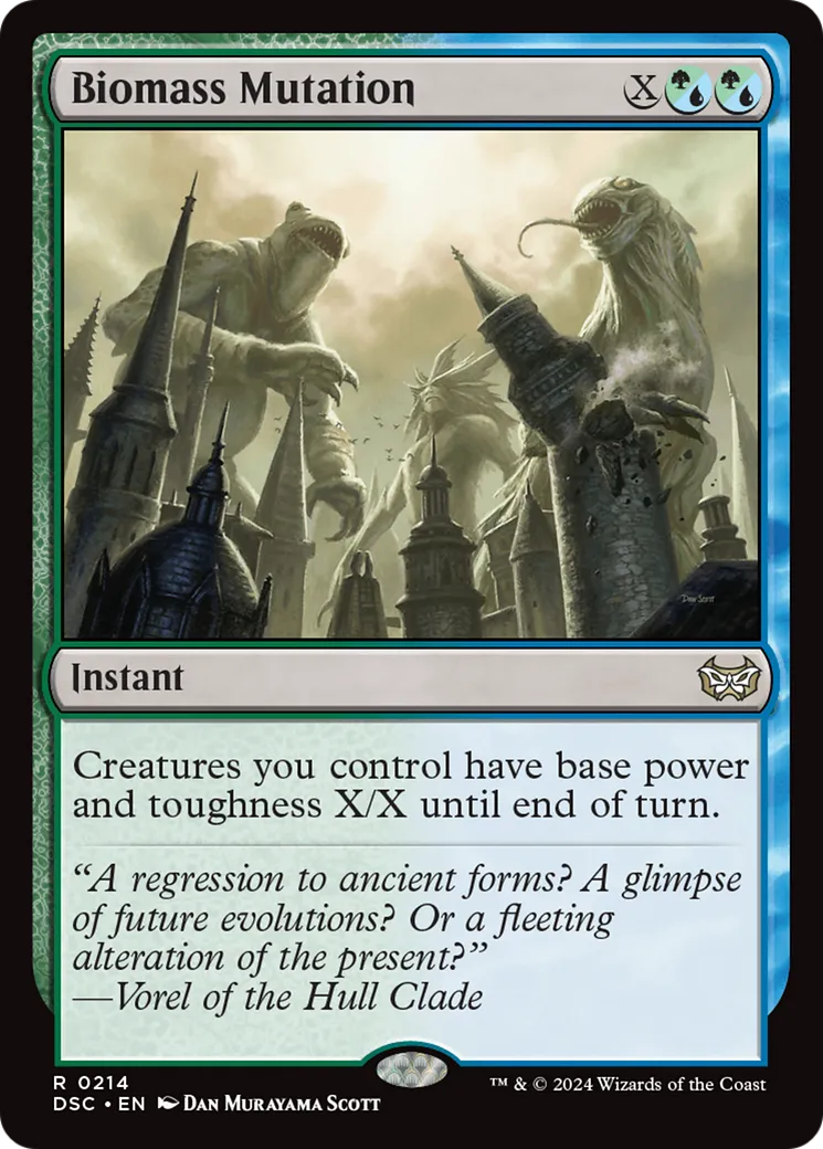 Mutation de biomasse — Duskmourn: House of Horror Commander — Magic: The Gathering