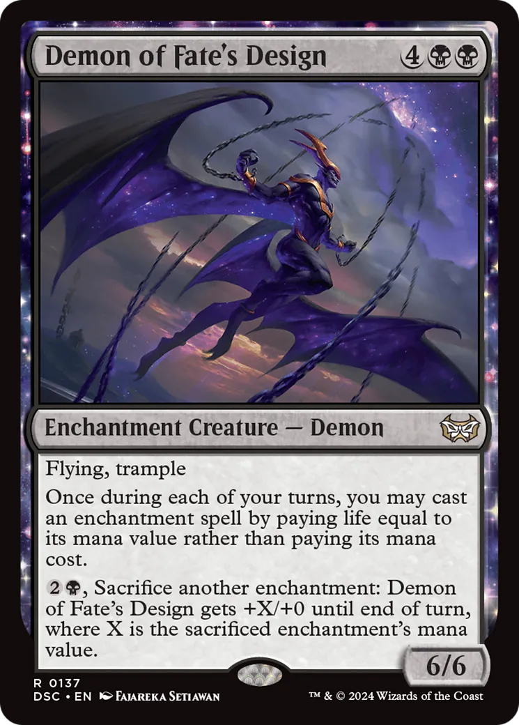 Demon of Fate's Design — Duskmourn: House of Horror Commander — Magic: The Gathering