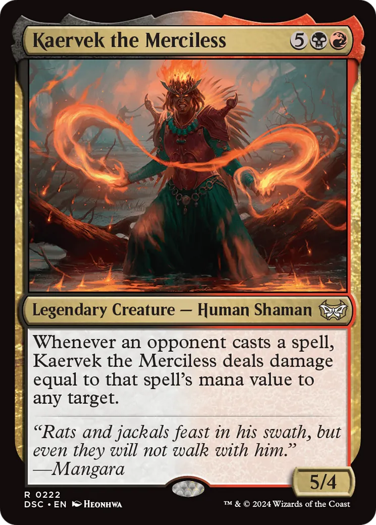 Kaervek the Merciless — Duskmourn: House of Horror Commander — Magic: The Gathering