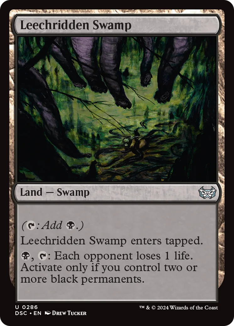 Leechridden Swamp — Duskmourn: House of Horror Commander — Magic: The Gathering