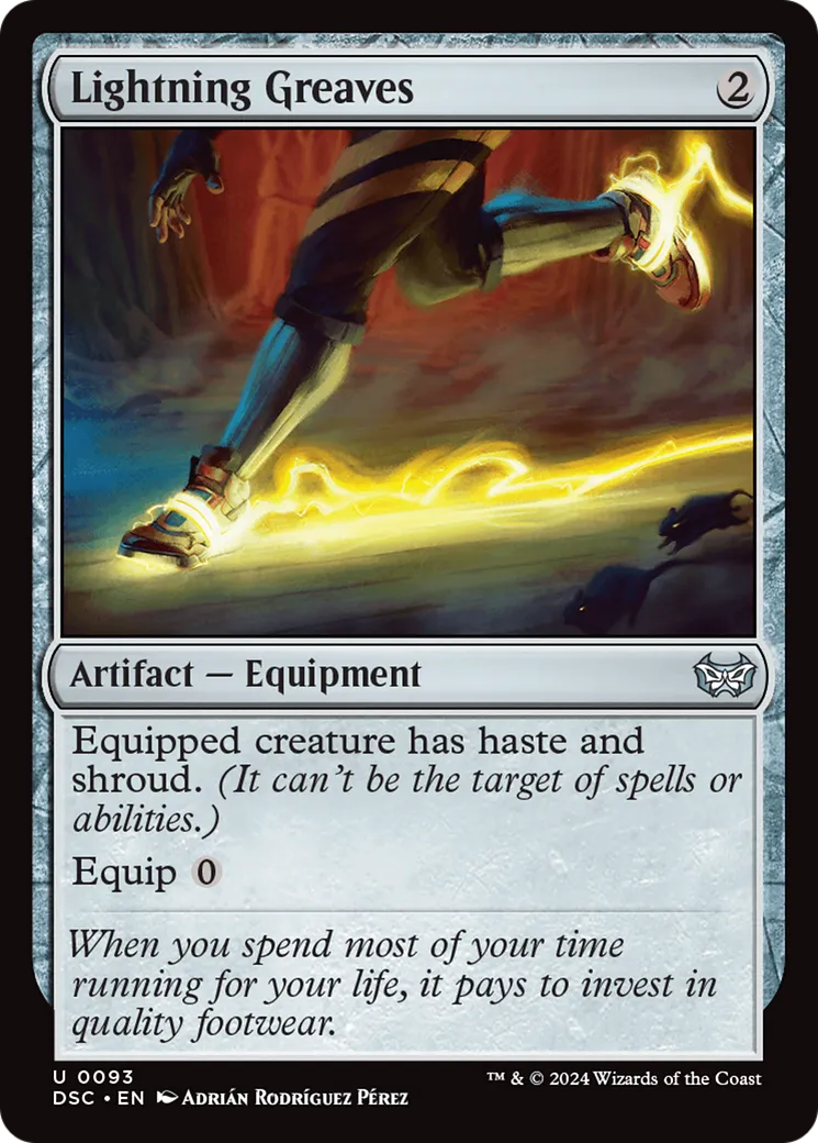 Jambières d'éclair — Duskmourn: House of Horror Commander — Magic: The Gathering