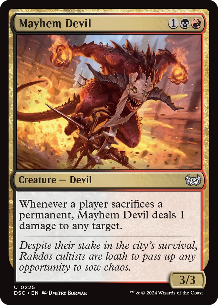 Mayhem Devil — Duskmourn: House of Horror Commander — Magic: The Gathering