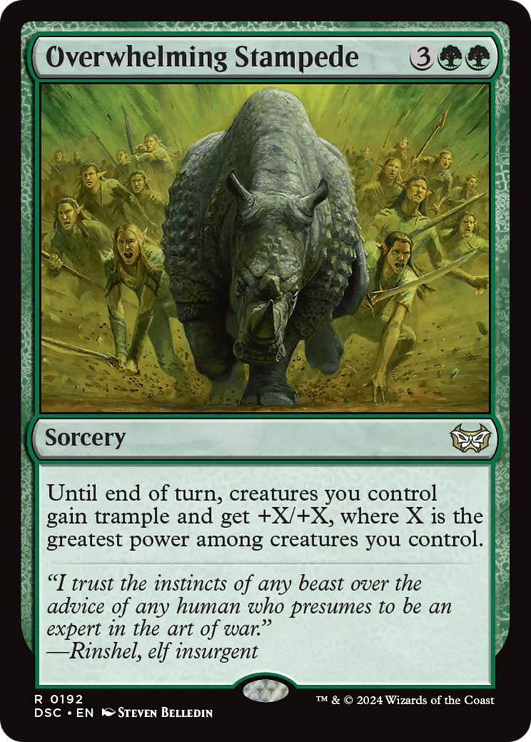 Overwhelming Stampede — Duskmourn: House of Horror Commander — Magic: The Gathering