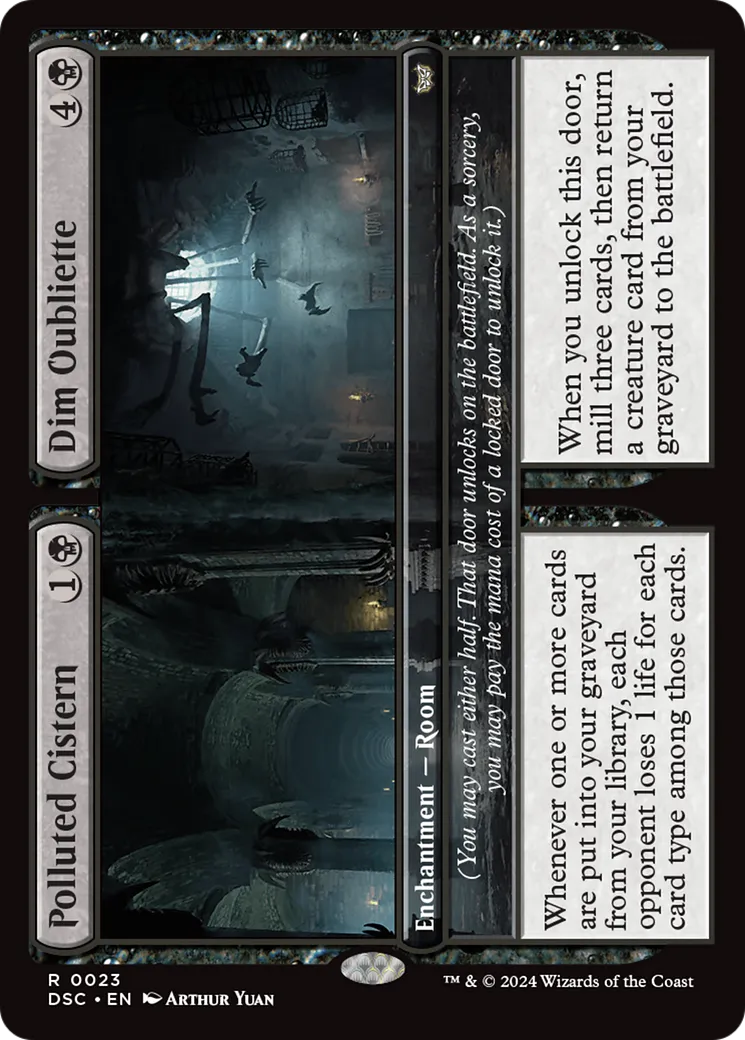 Polluted Cistern // Dim Oubliette — Duskmourn: House of Horror Commander — Magic: The Gathering