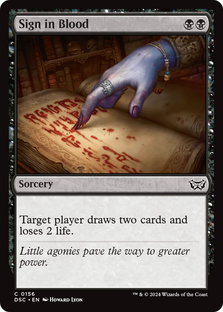 Signature de sang — Duskmourn: House of Horror Commander — Magic: The Gathering