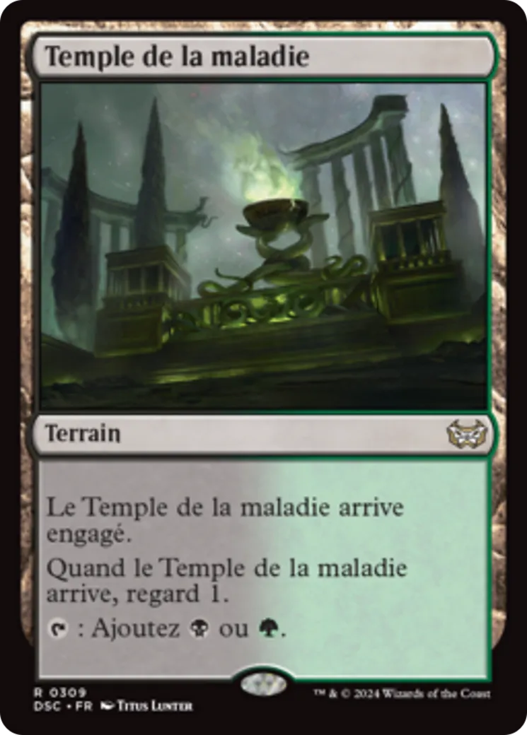 Temple de la maladie — Duskmourn: House of Horror Commander — Magic: The Gathering