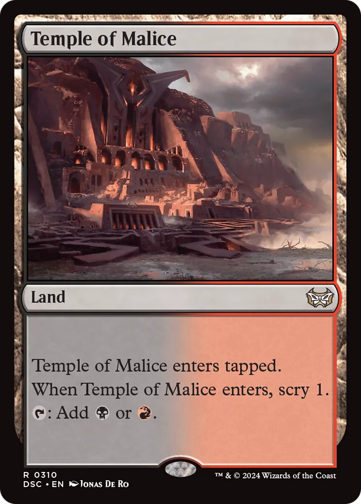 Temple de la malice — Duskmourn: House of Horror Commander — Magic: The Gathering