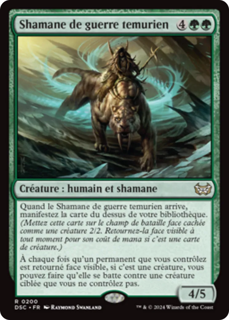 Shamane de guerre temurien — Duskmourn: House of Horror Commander — Magic: The Gathering