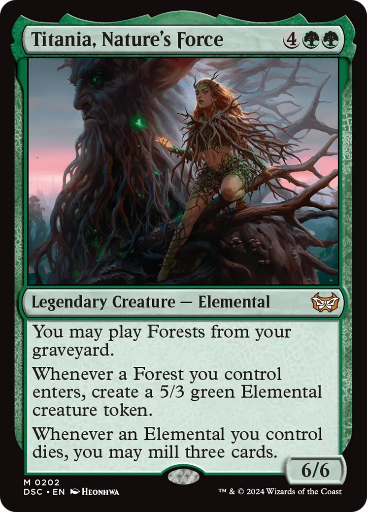Titania, force de la nature — Duskmourn: House of Horror Commander — Magic: The Gathering