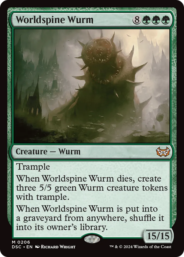 Worldspine Wurm — Duskmourn: House of Horror Commander — Magic: The Gathering